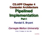 Computer Architecture Pipelined Implementation, Lecture Slide - Computer Science