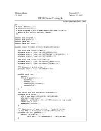 UFO Game Example - Section Handout - Programming Methodology- 23