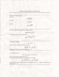 4 Questions from Calculus I - Exam 1 | MATH 140 - Docsity