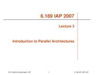 Introduction to Parallel Architecture, Lecture Slides - Assembly ...