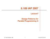 Design Patterns for Parallel Programming, Lecture Slides - Assembly ...