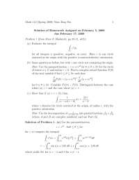 Complex Analysis 3, Exercises Solution - Mathematics