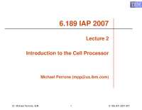 Introduction to Cell Processor, Lecture Slides - Assembly Programming ...