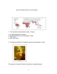 30 Multiple Choice Questions on Evolutionary Biology | BIOL 2704 - Docsity