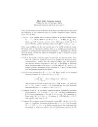 Complex Algebra 9, Exercises - Mathematics - Docsity