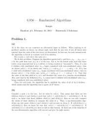 Randomized Algorithms, Exercises Solution- Discrete Mathematics 2