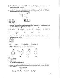 4 Questions with Solutions in Organic Chemistry I - Exam 2 | CHEM 232 ...