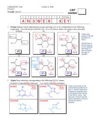 Exam 2 with Answer Key - Organic Chemistry - 2008 | CHEM 2261 - Docsity
