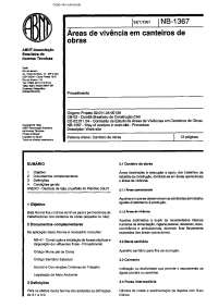 NBR 12284-91 - Áreas de vivência em canteiros de obras