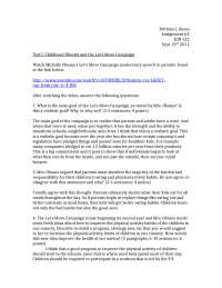 Let's Move Campaign and Childhood Obesity: Michelle Obama's Speech and Solutions