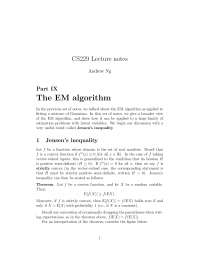 The EM algorithm - Lectures Notes - 9 - Docsity