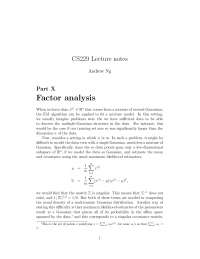 Factor analysis - Lectures Notes - 10 - Docsity