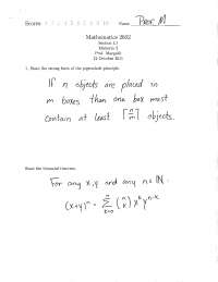 Midterm 2 Solved | Linear and Discrete Mathematics 2011 | MATH 2602 ...