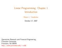Linear Programming Introduction, Lecture Notes - Mathematics