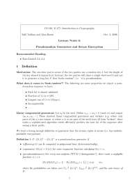 Crytography Pseudorandom Generators, Lecture Notes - Computer Science