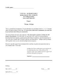 Solutions for Exam 1 - Fluid Dynamics | CVEN 311