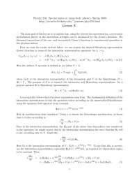 Many Body Physics 10, Lecture Notes - Physics - Docsity