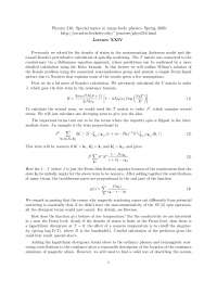 Many Body Physics 24, Lecture Notes - Physics - Docsity
