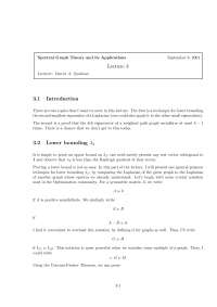 Spectral Graph Theory 3, Lecture Slide - Mathematics