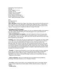 Final Exam Study Guide - Introduction to Anthropology | ANTH 1102 - Docsity