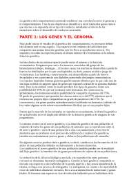 PARTE 1: LOS GENES Y EL GENOMA PARTE 2: INTERACCIÓN ENTRE GENES Y