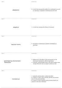 Evolutionary Biology Terms: Adaptation, Sexual Selection, Altruism, and More