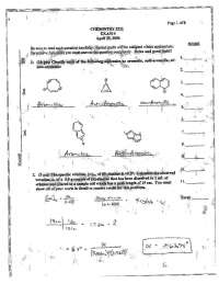 Exam 4 - Answer Key - Modern Organic Chemistry I | CHEM 2211 - Docsity
