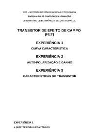 TRANSISTOR FET - LABORATORIO