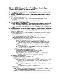 14 Questions of Commercial Printing for Exam study - Lecture notes | G C 440