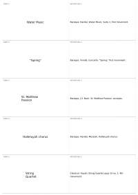 Music & Art History: Baroque, Classical, Romantic Periods, Compositions & Artworks