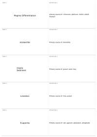 Test 4, part 2 | GEOS 2104 - Elements of Geology - Docsity