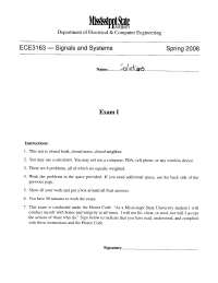 Exam 1 Questions with Solutions - Signals and Systems | ECE 3443 - Docsity
