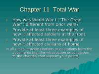 Discussion Questions on Total War - Western Civilization | HIST 101