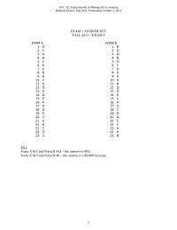 Fundamentals of Managerial Accounting Midterm Paper with Answer Key | ACC 312