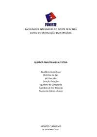 QUIMICA ANALÍTICA QUALITATIVA