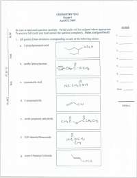 Exam 4 Chemical structures - Modern Organic Chemistry I | CHEM 2211 ...