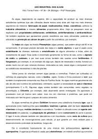 Uso industrial das algas