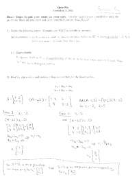 6 Questions with Answers in Quiz 6 - Linear Algebra | MATH 2331 - Docsity