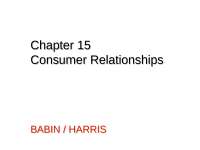Consumer Relationships - Lecture Notes | MKT 4413 - Docsity