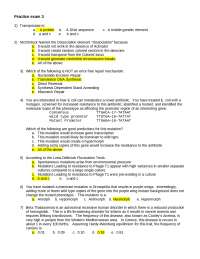 Practice Exam 3 Solutions - Genetics | BIOL 3301