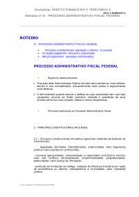 Princípios e Procedimentos do Processo Administrativo Fiscal no Brasil