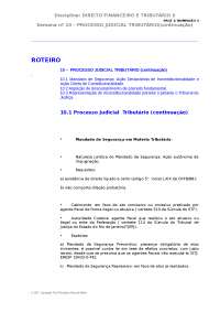 Processo Judicial Tributário: Mandado de Segurança e Ações Constitucionais
