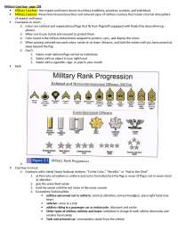 Final Study Guide - Military Courtesy | MS 1005 - Docsity