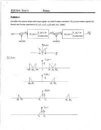 Test 4 Problems with Solutions - Signals and Systems II | EEE 304