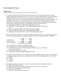 Midterm Exam with Answer Key for Corporate Finance | FIN 221