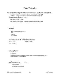 Test 1B - Plate Tectonics - Elements of Geology | GEOS 2104 - Docsity