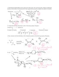 9 Solved Questions on Organic Chemistry II | CHEM 241 - Docsity