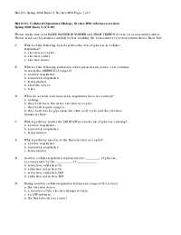 Old Exam 3 with Answer Key - General Microbiology | BIOL 311 - Docsity