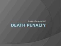 The Death Penalty: Should It Be Abolished? - Prof. Ivan Guajardo