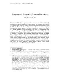 Passion and Drama in German Literature - Lecture Notes - English literature - Irmgard Scheitler